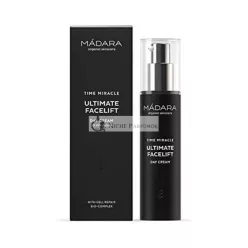   MÁDARA Organic Skincare Time Miracle Ultimate Facelift Day Cream 50ml with Hyaluronic Acid Unique Anti-Aging Formula Vegan