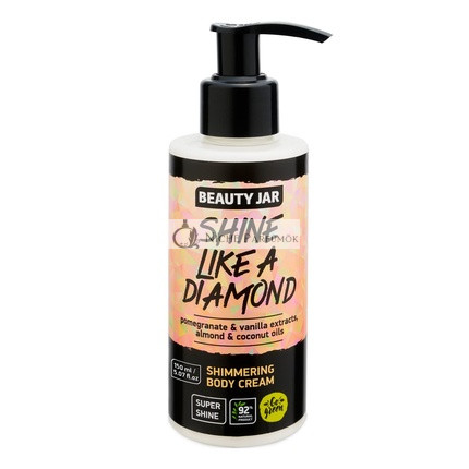 Beauty Jar Shine Like a Diamond Shimmering Body Cream 5.07 fl oz - Almond and Coconut Oils