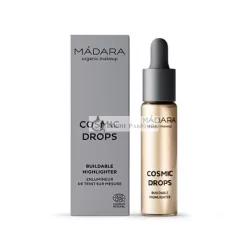   MÁDARA Organic Skincare Cosmic Drops Formable Highlighter 1 Naked Chromosphere 135ml Hyaluron-Aloe Serum Highlighter with Ultrafine Minerals Vegan Ecocert Certified