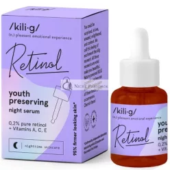   KILIG RETINOL Night Face Serum with Retinol Daily Care for Deep Wrinkles and Fine Lines Moisturizes and Tightens Skin Contains Vitamins A, C, E 30ml