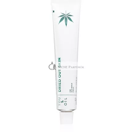 You&Oil CBD Dried Out Skin Nutrient Regenerating Cream - 5% CBD Concentration - For Dehydrated and Very Dry Skin - 30 ml