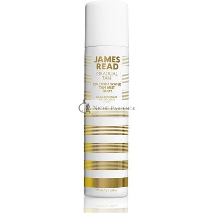 James Read Coconut Water Mist Body Gradual Self Tan Hydrating All-Over Golden Glow Deeply Nourishing Spray 200ml