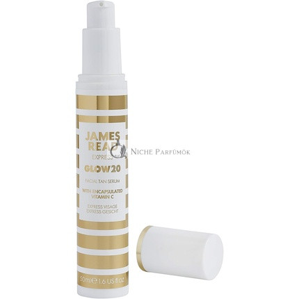 James Read Glow20 Express Facial Tanning Serum 50ml Face Tan with Vitamin C and Hyaluronic Acid