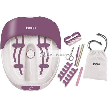 House of Marley HoMedics Luxury Nail Care Foot Spa & Nail Set - Foot Bubble Bath, Bubble Massage with Integrated Pedicure Attachments, Massaging Rollers & Warm-keeping Function, Including Nail Care Set