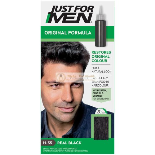 Just For Men Gel Color Hair Dye for Men H55 Natural Real Black