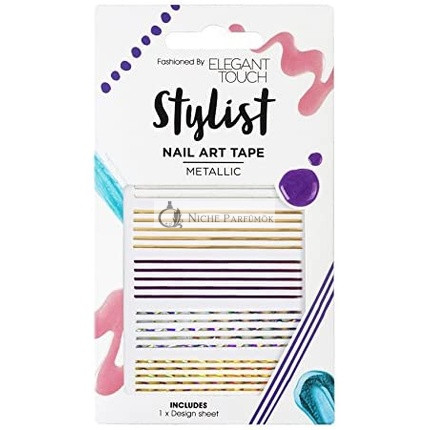 Elegant Touch Nail Stylist Metallic Nail Art Band