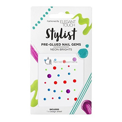Elegant Touch Neon Brights Nail Stylist with Pre-glued Art Gems