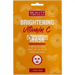 Beauty Formulas Brightening Vitamin C Facial Mask Orange