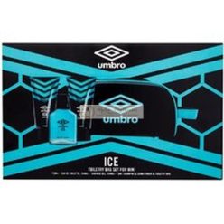   Umbro Ice Ajándékcsomag - Eau De Toilette 75 Ml, Tusfürdő 150 Ml, 2 az 1-ben Sampon és Balzsam 150 Ml, Kozmetikai Táska