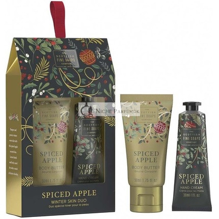 Scottish Fine Soaps Spiced Apple Winter Skin Care Duo 30ml 50ml