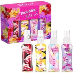   By So...? Women's Mini Body Mist Gift Set with Red Velvet, Vanilla, Candy Floss & Sweet Pea Fragrance Spray 4x50ml Sweet Obsession