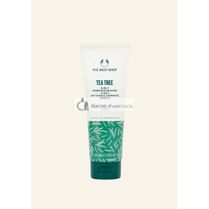 The Body Shop Tea Tree 3-in-1 Wash Scrub Mask 125ml Oil-Free Blemished Skin Vegan