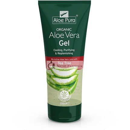 Aloe Pura Organic Aloe Vera Gel with Tea Tree Cooling and Purifying 200ml