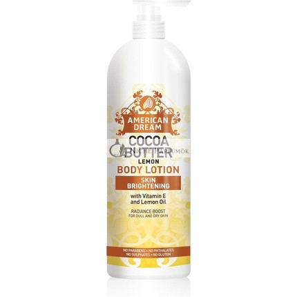 American Dream Radiance Boost Cocoa Butter Body Lotion with Lemon Oil and Vitamin E for Dull and Dry Skin 750ml