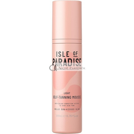 Isle of Paradise Self Tan Mousse Light 200ml Self Tanning Foam Natural Ingredients Vegan