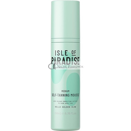 Isle of Paradise Self Tan Mousse Medium 200ml Self Tanning Foam Natural Ingredients Vegan