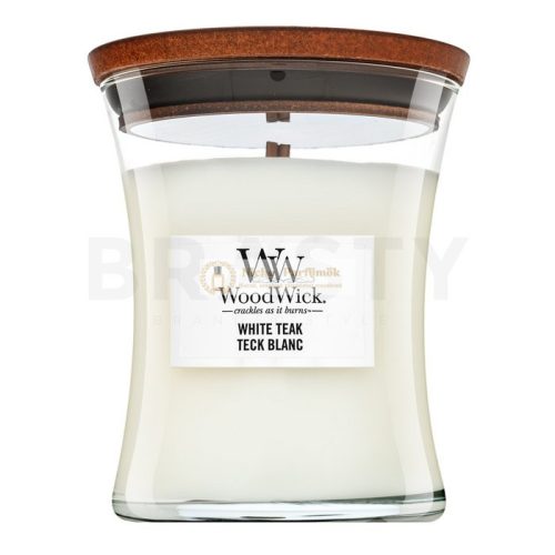Woodwick White Teak Scented Candle 275 g