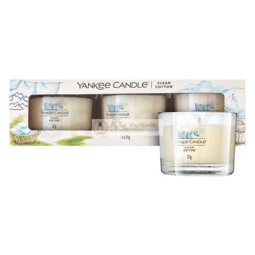 Yankee Candle Clean Cotton Votive Candle 3 x 37 g
