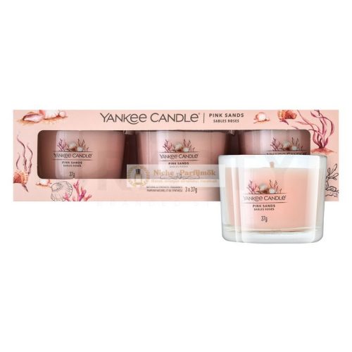 Yankee Candle Pink Sands votive candle 3 x 37 g