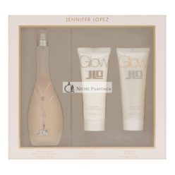   Glow by Jennifer Lopez Gift Set Eau De Toilette Spray Body Lotion Shower Gel