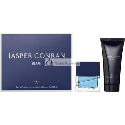 Jasper Conran Blue Man Gift Set EDT 40ml & Shower Gel 100ml