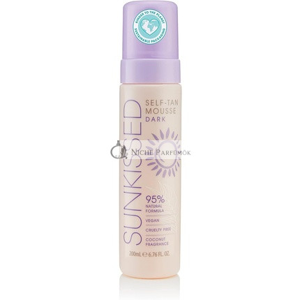 Sunkissed Self Tan Mousse Dark 200ml 95% Natural