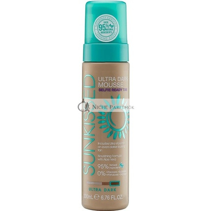 Sunkissed Self Tan Mousse Ultra Dark 200ml 95% Natural