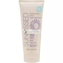   Sunkissed Gradual Tan Medium - Dark 200ml 95% Natural Formula Vegan Cruelty Free Shea Butter