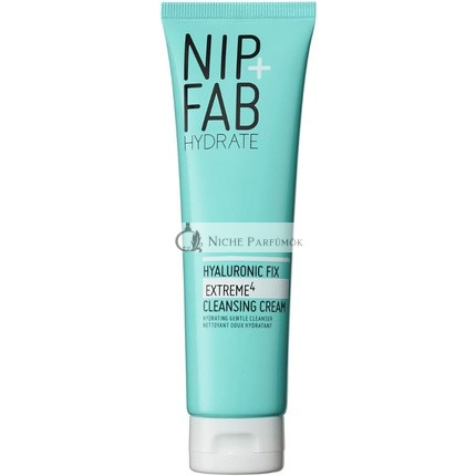Nip + Fab Hyaluronic Acid Fix Extreme 4 Cleansing Cream Gentle Cleanser Face Wash Anti-Aging and Hydrating for Dry/Sensitive Skin
