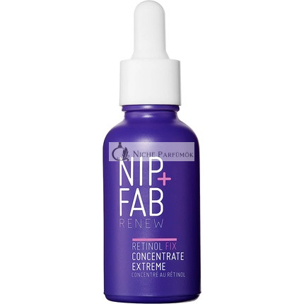 Nip+Fab Retinol Fix Concentrate Extreme 10% with Time-Release Complex, Bakuchiol, Peptides, and Hydration Complex 30ml