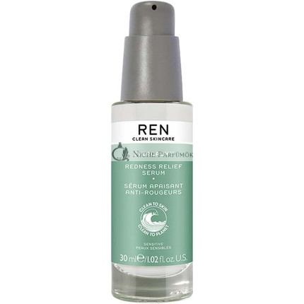 REN Clean Skincare Evercalm Redness Relief Serum Fast-Acting to Reduce and Relieve Redness Calm Sensitive Skin 30ml