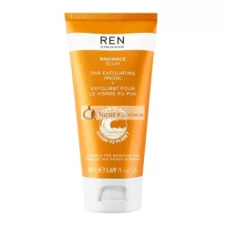   REN Clean Skincare PHA Polyhydroxy Acid Exfoliating Facial Gentle Brightening Exfoliator for Face Chemical Enzymatic & Physical Exfoliants Suitable for Blemish Prone & Sensitive Skin