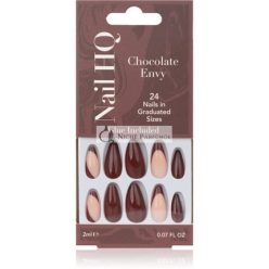 Nail HQ Almond Fake Nails Chocolate Envy 24 pcs