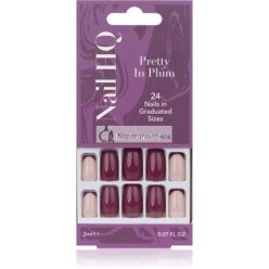 Nail HQ Square False Nails Pretty In Plum 24 pcs