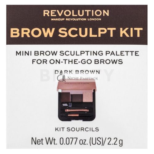 Makeup Revolution Brow Sculpt Kit - Dark Eyebrow Shaping Palette