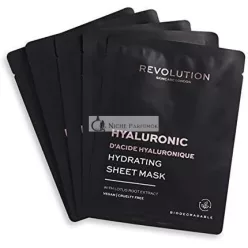   Revolution Skincare Biodegradable Hydrating Hyaluronic Acid Sheet Mask - Pack of 5