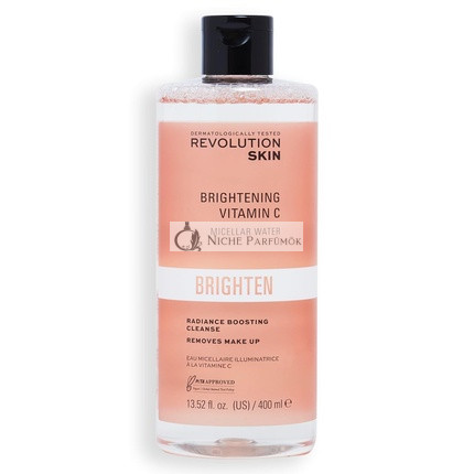 Revolution Skincare London Vitamin C Brightening Micellar Water Makeup Remover Clarifying Formula 400ml