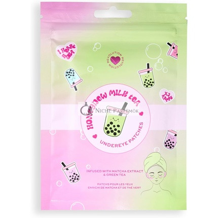 I Heart Revolution Bubble Tea Honeydew Milk Tea Undereye Patches Soothe