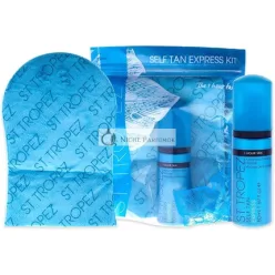   St.Tropez Fake Tan Self Tan Express 1 Hour Tan Starter Kit Vegan Beauty Gift for Her with Travel Size Tanning Mousse and Tanning Applicator Mitt