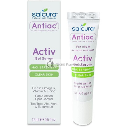 Salcura Natural Skin Therapy Antiac Activ Gel Serum Moisturizer Cream 15ml