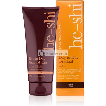 He-Shi Gradual Tan Moisturiser Day to Day Medium Tanning Lotion - Natural Self