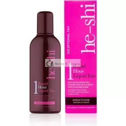   He-Shi Rapid 1 Hour Liquid Tan Instant Self Tan 150ml - Self Tan Lotion for Body & Face