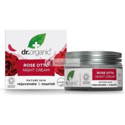   Dr Organic Rose Otto Night Cream Natural Vegan Cruelty Free Paraben SLS Free Restoring 50ml