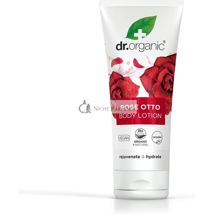 Dr Organic Rose Otto Lotion Moisturising for Mature Skin Men Women Natural Vegan Cruelty-Free Paraben & SLS-Free Organic 200ml