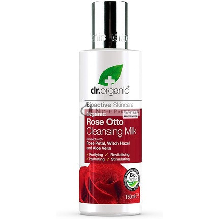 Dr Organic Rose Otto Cleansing Milk Restoring Mature Skin Men Women Natural Vegan Cruelty-Free Paraben SLS-Free Organic 150ml
