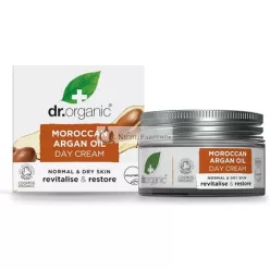   Dr Organic Moroccan Argan Oil Day Cream Natural Vegan Cruelty Free Paraben & SLS Free Rich Hydration 50ml