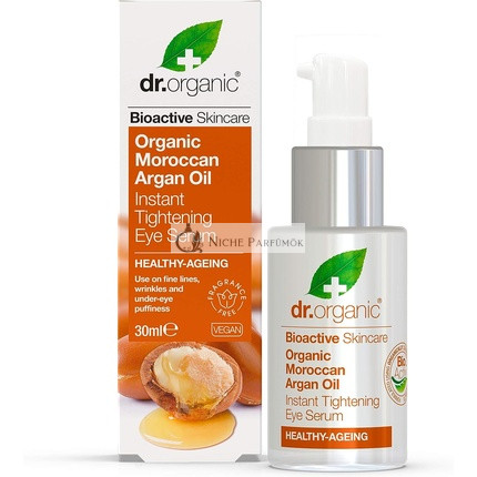 Dr Organic Moroccan Argan Oil Eye Serum Revitalizing Fine Lines Men Women Natural Vegan Cruelty-Free Paraben & SLS-Free Organic 15ml