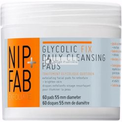   Nip + Fab Glycolic Acid Fix Daily Cleansing Pads for Face with Hyaluronic Acid, Witch Hazel, Exfoliating Resurfacing AHA Facial Pad for Exfoliation Even Skin Tone Brighten Skin