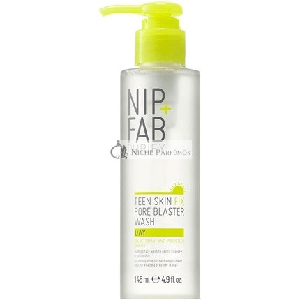 Nip + Fab Teen Skin Fix Pore Blaster Day Face Wash with Wasabi Extract and Vitamin E Cleansing Micellar Gel Facial Cleanser 145ml