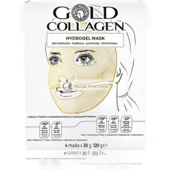  GOLD COLLAGEN Hydrogel Mask Set Face Masks Skincare for Dehydrated & Tired Skin Sheet Mask with Hyaluronic Acid Against Wrinkles & Fine Lines Cooling Effect Made in South Korea